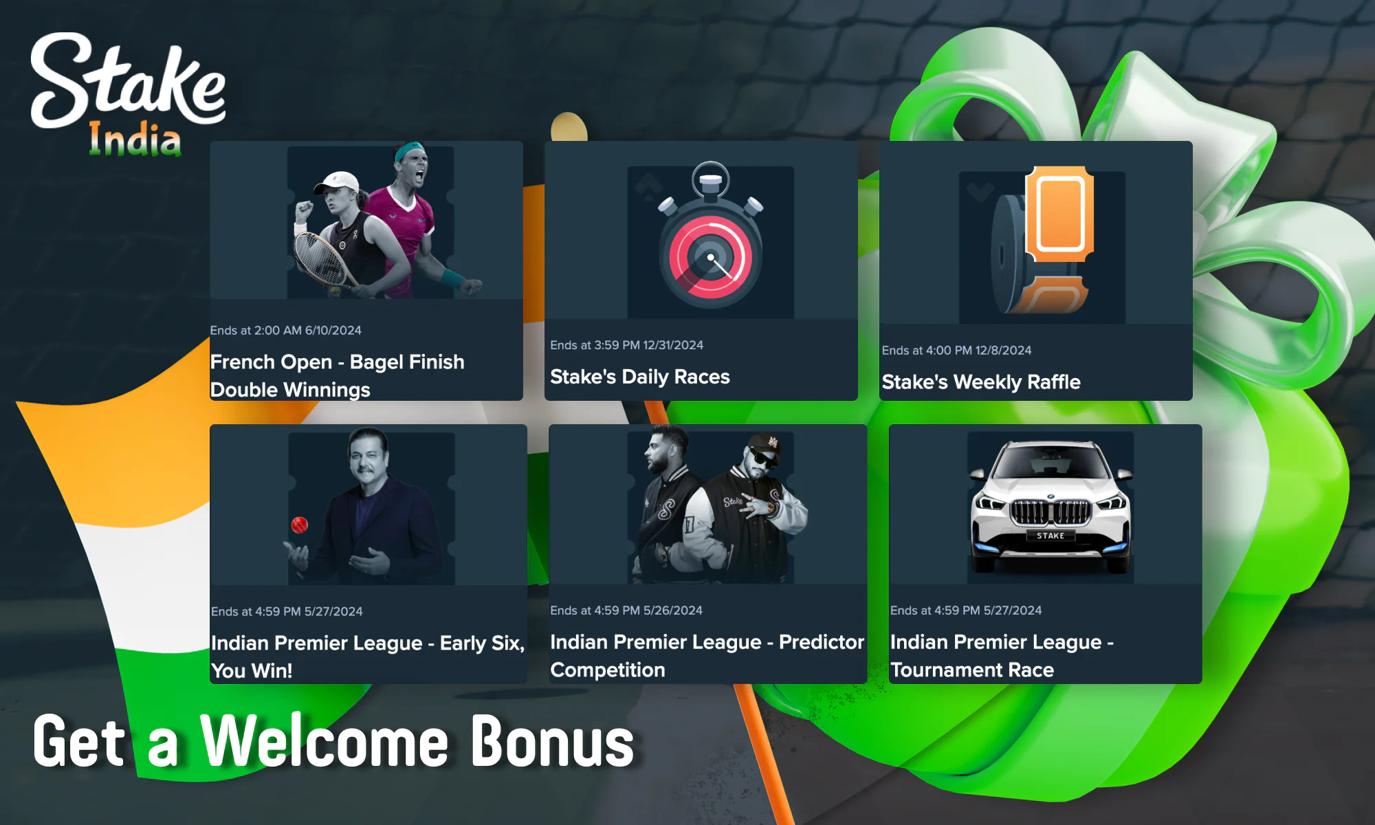 Stake Bonuses for beginner bettors from India