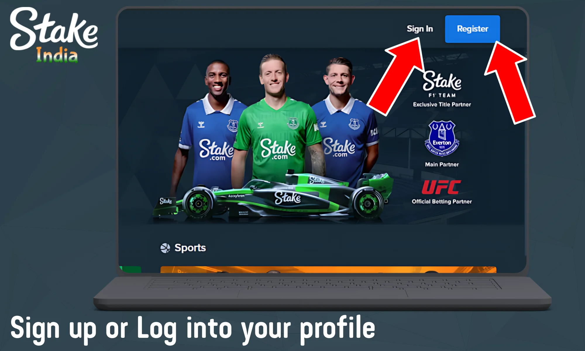 Sign up or Log into your profile